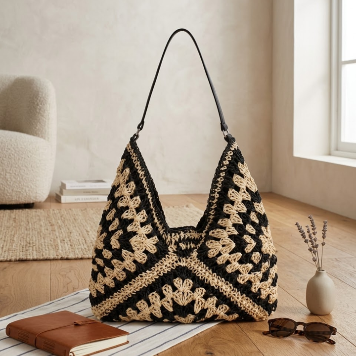 Sienna | Braided Straw Tote Bag
