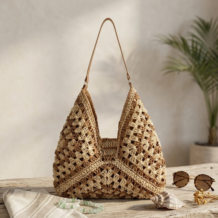 Sienna | Braided Straw Tote Bag