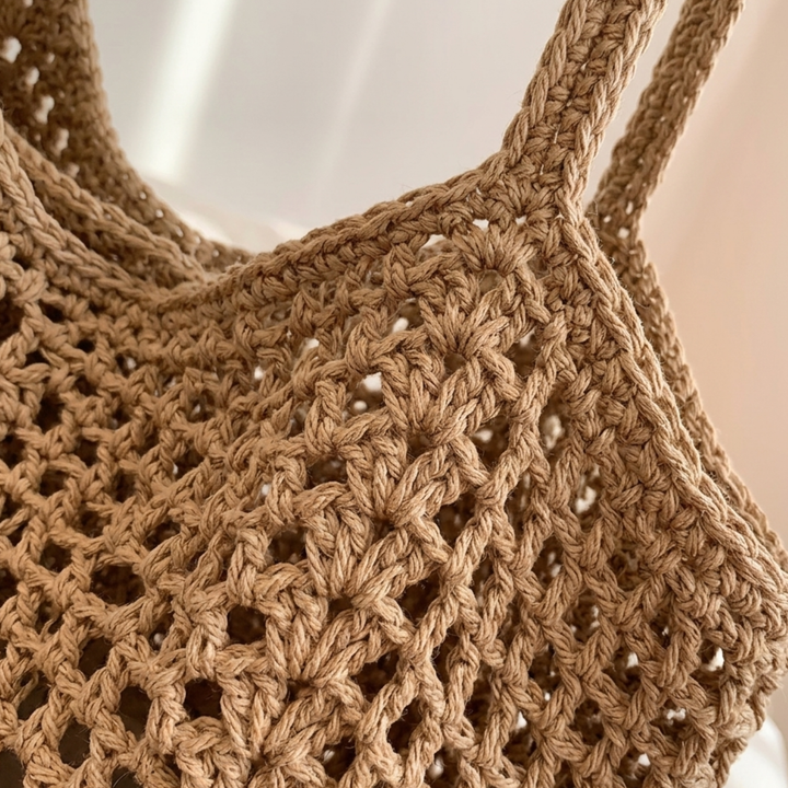 Willa | Hand-Knitted Hollow Woven Shoulder Bag