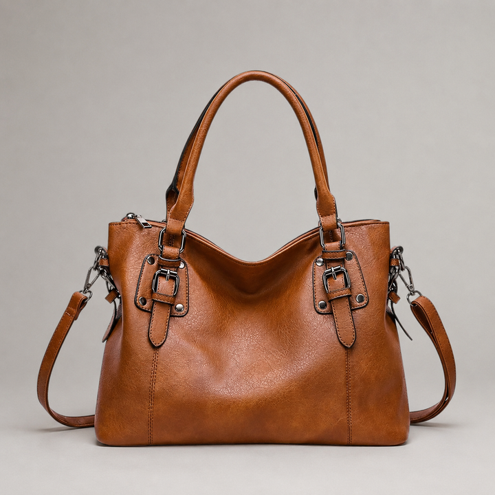 Rena | Tote Bag Buckle Detail Removable Strap