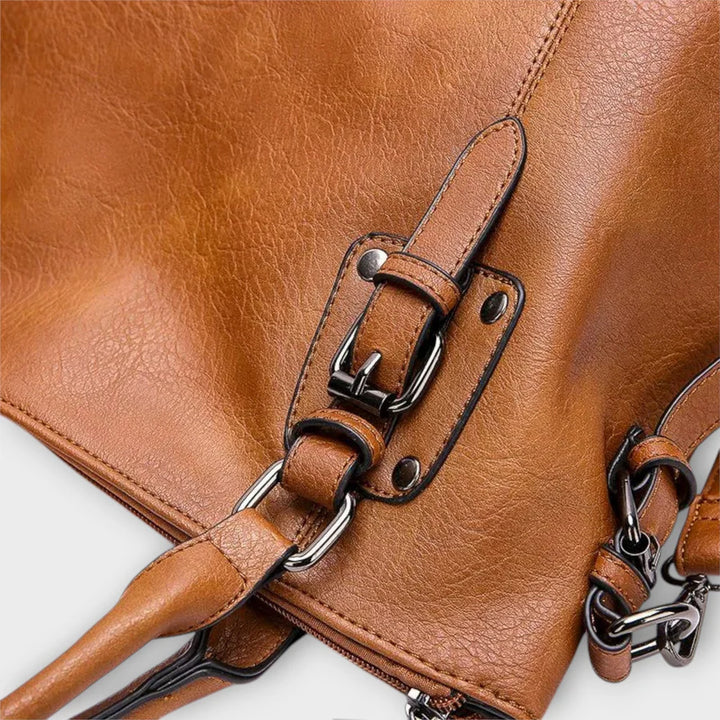 Rena | Tote Bag Buckle Detail Removable Strap